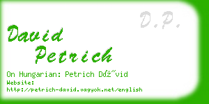 david petrich business card